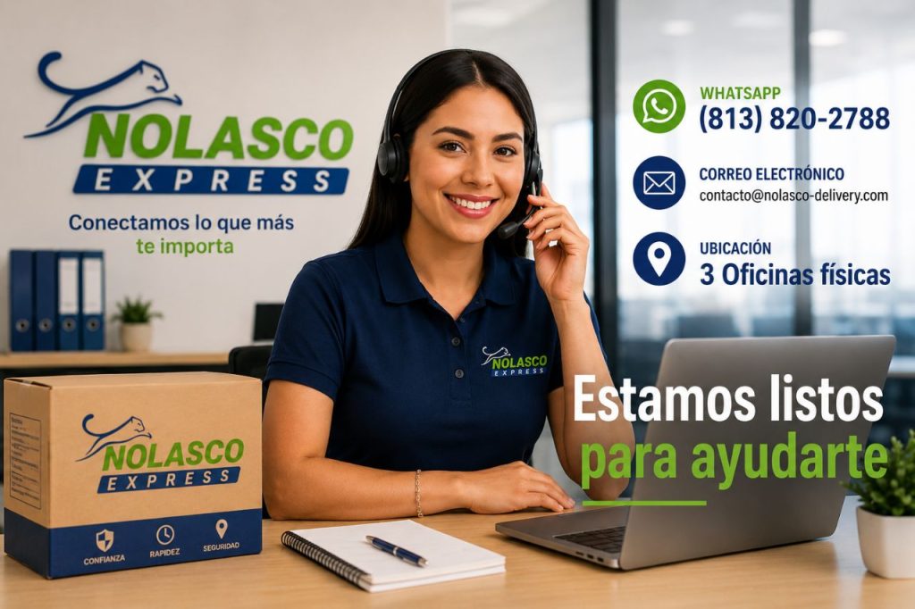Agente de Nolasco Express lista para atendertec